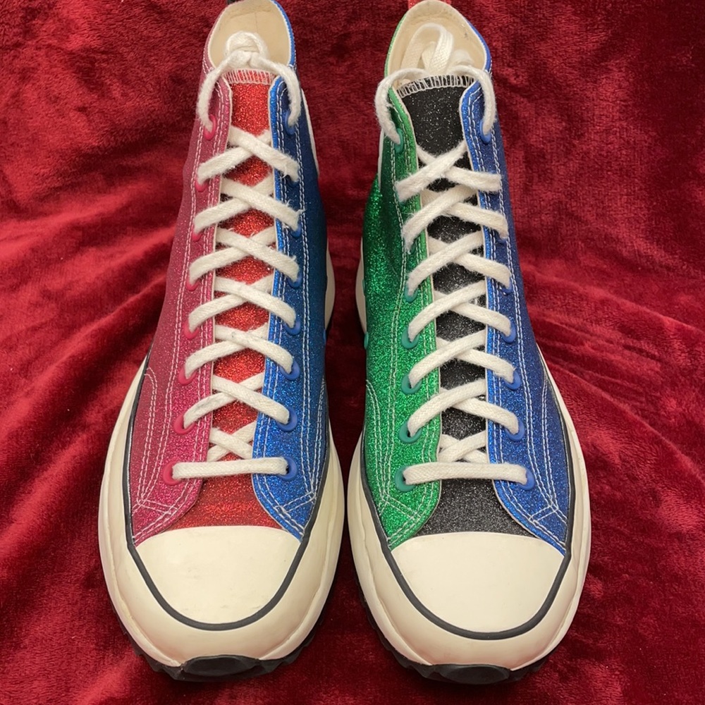 CONVERSE X JW ANDERSON RUN STAR HIKE PLATFORM GLITTER MULTICOLORED - Picture 12 of 16